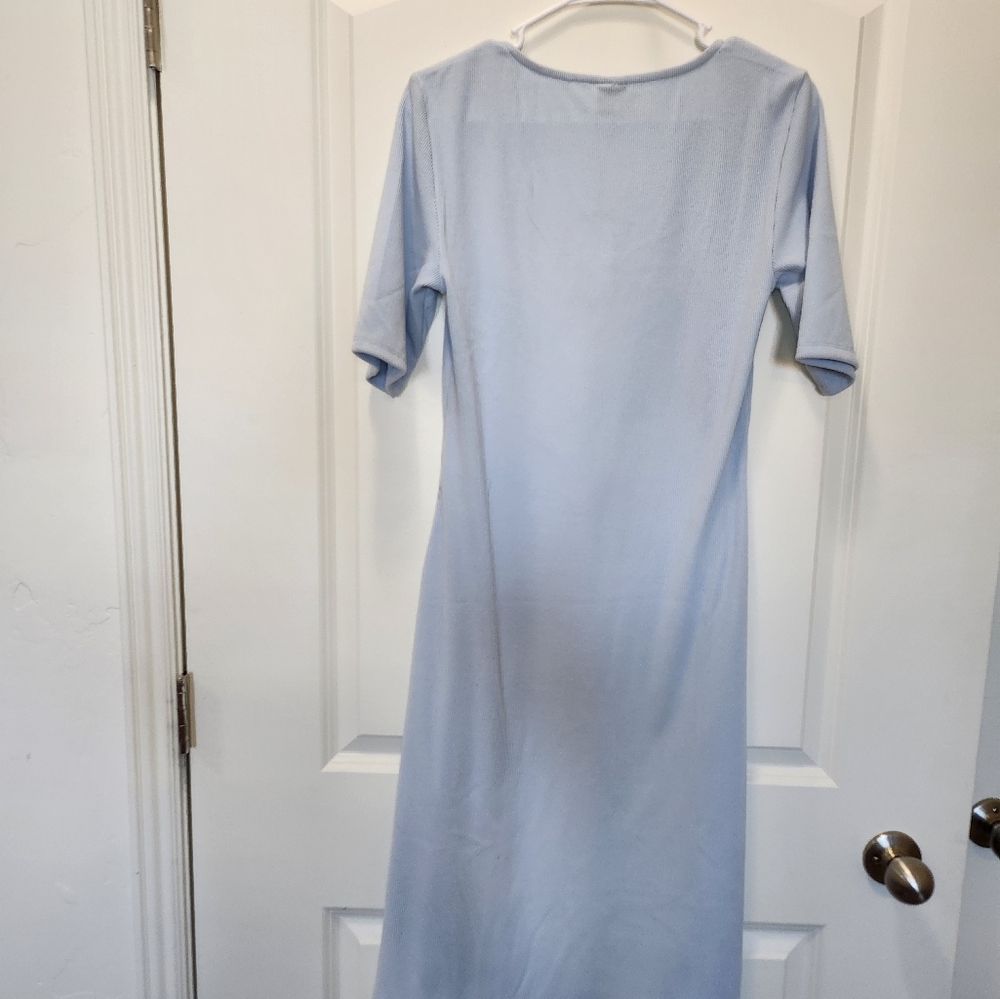 Vero Moda Ribbed Blue Dress - Picture 7 of 7